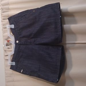 Taurus dark blue jean shorts never worn thrifted. Size junior xl